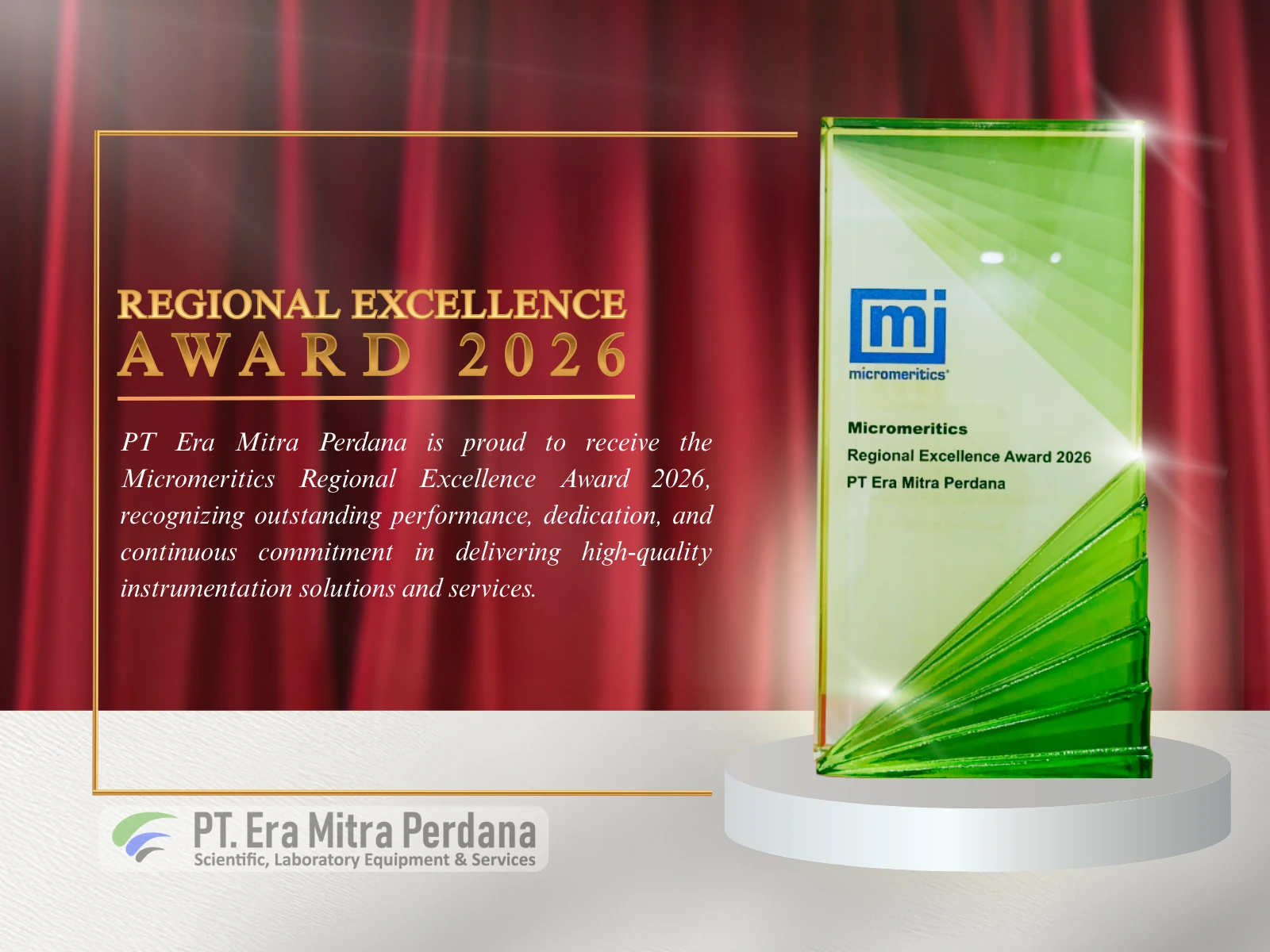 PT Era Mitra Perdana Receives Micromeritics Regional Excellence Award 2026