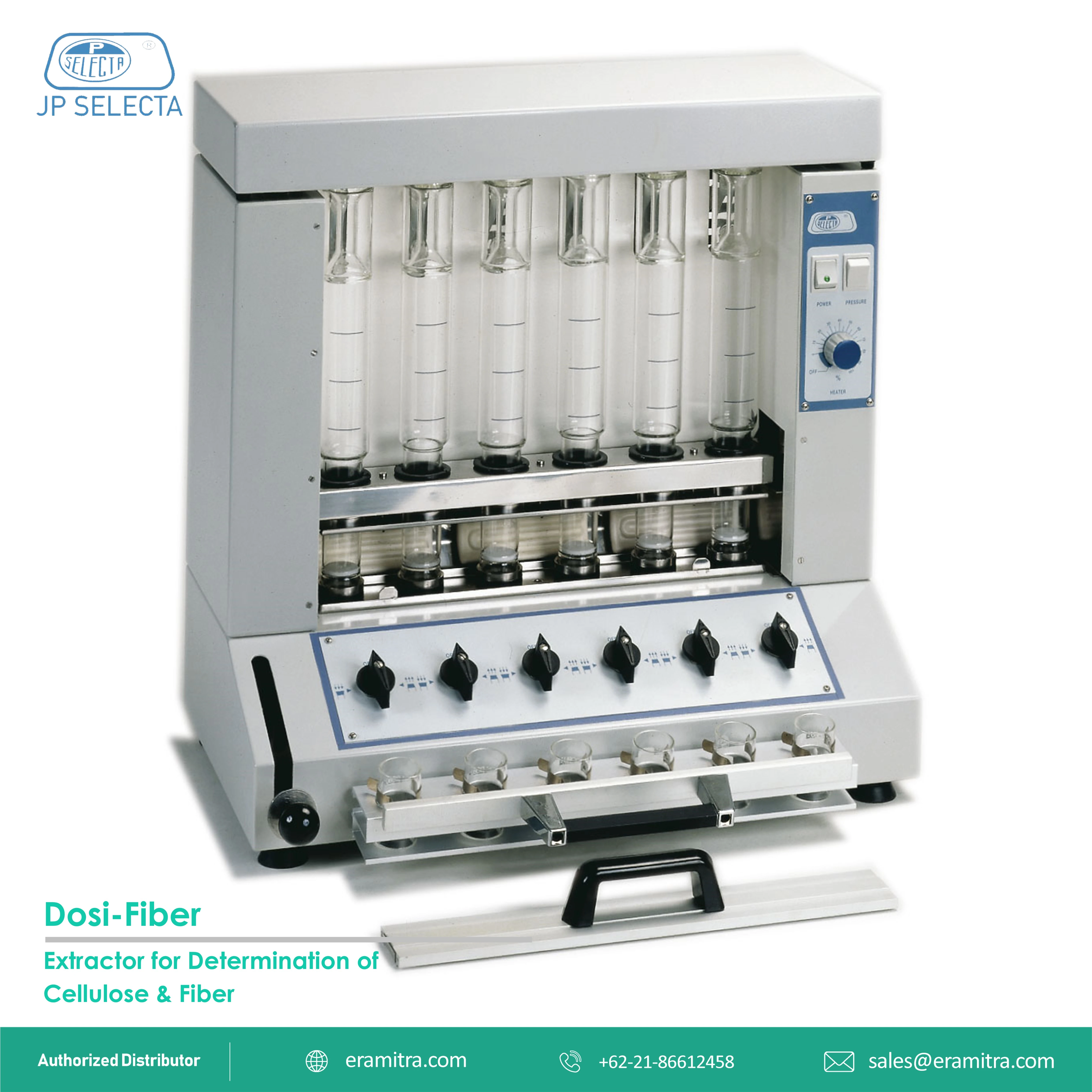 Extractor for the determination of cellulose and fibre “Dosi-fiber”