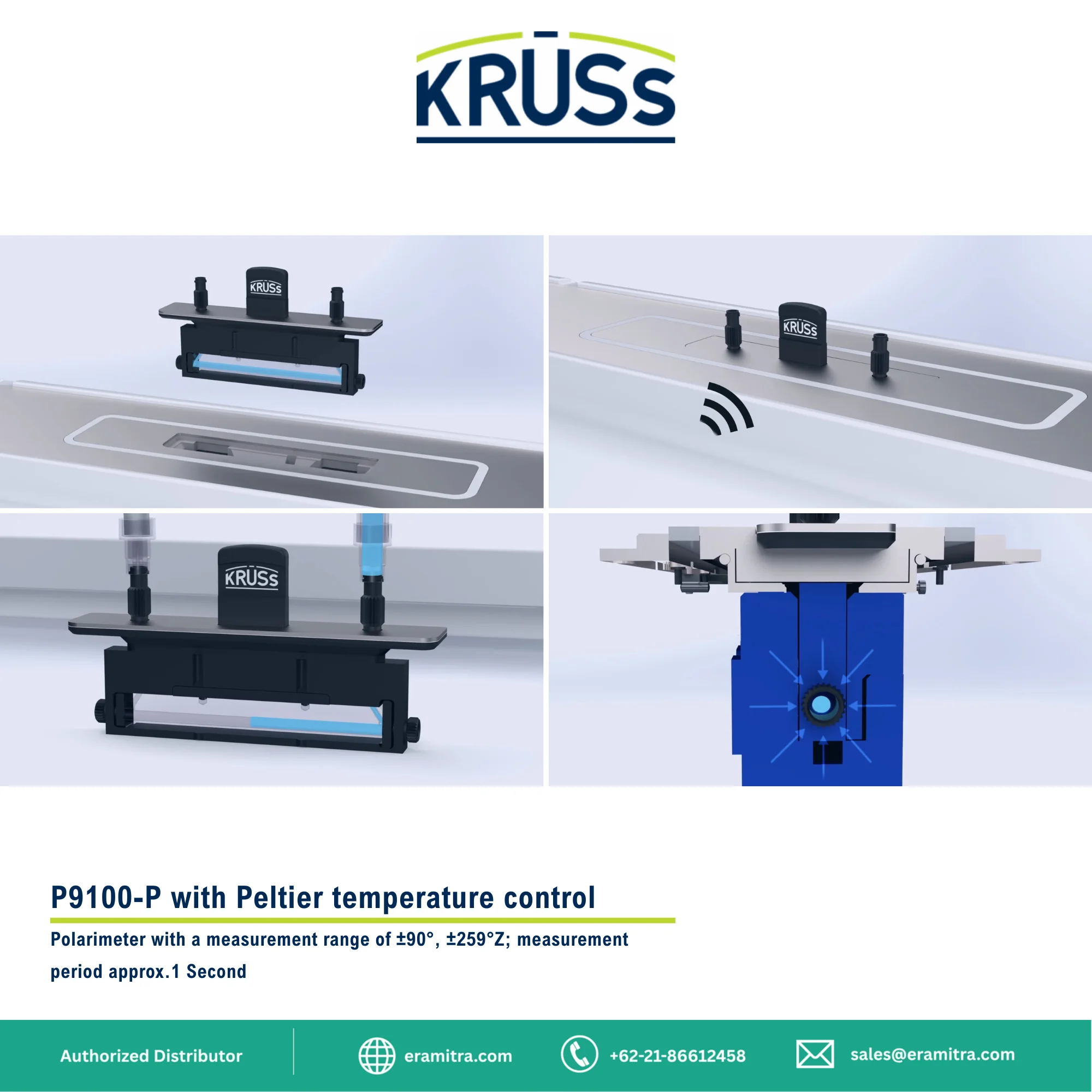 Polarimeter P9100-P with Peltier temperature control
